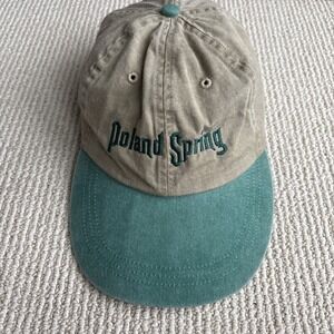 Poland Spring Maine Cotton Dad Strapback Baseball Hat Cap Adjustable
